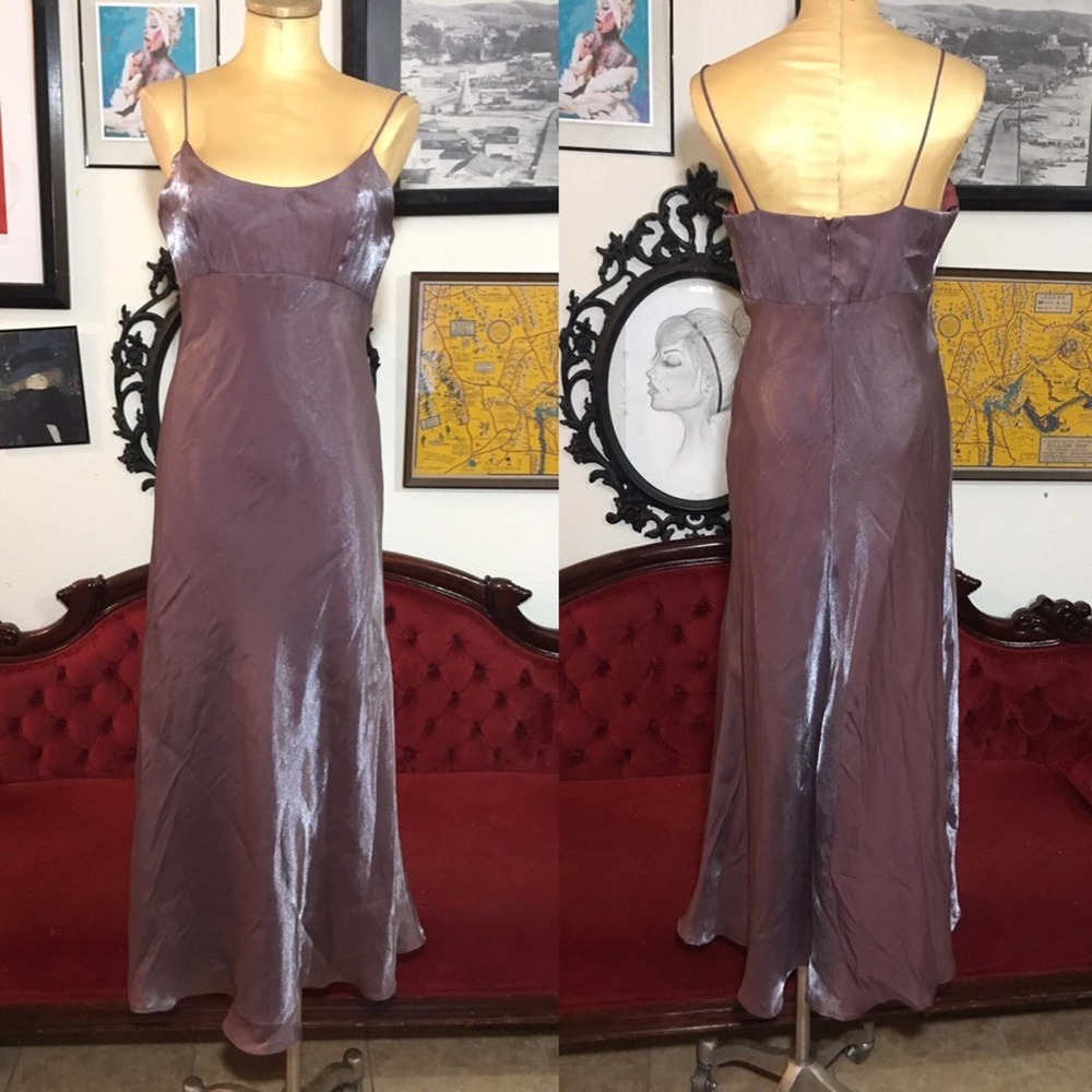 Vintage Hampton nites purple gray iridescent dress